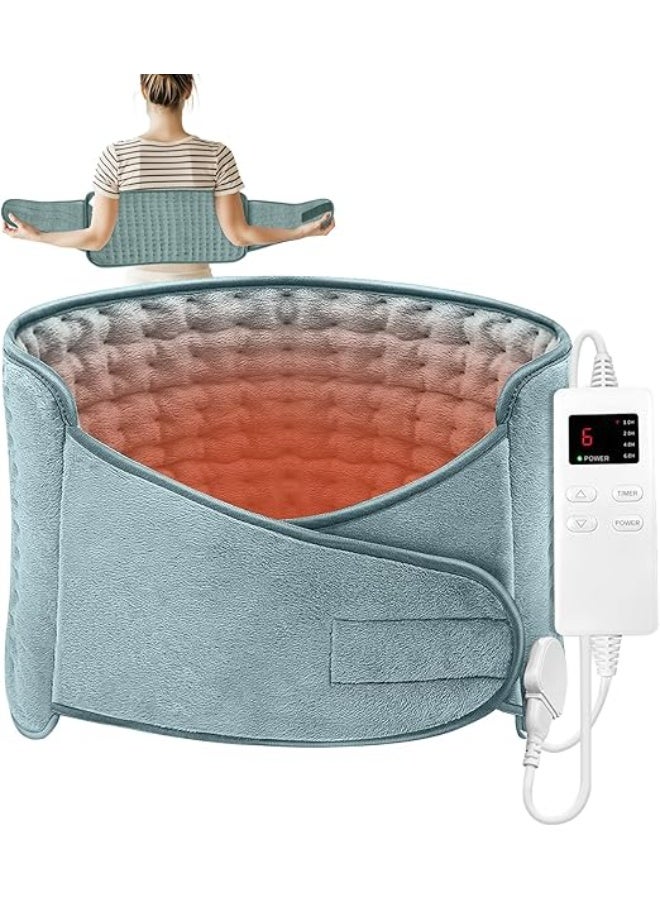 وسادة تسخين كهربائية للظهر والبطن والخصر – ٦ مستويات حرارة، ٤ إعدادات توقيت، علاج رطب وجاف مع إيقاف تلقائي - Image 1